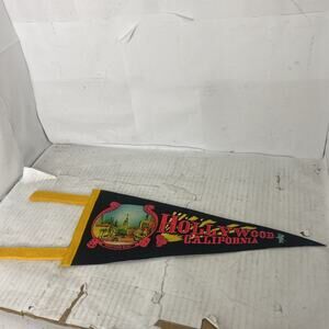 Vintage Hollywood Boulevard California CA SOUVENIR Pennant BANNER 12”